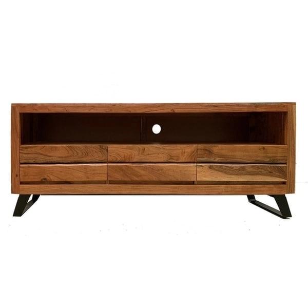Handmade Solid Acacia Wood Live Edge TV Console