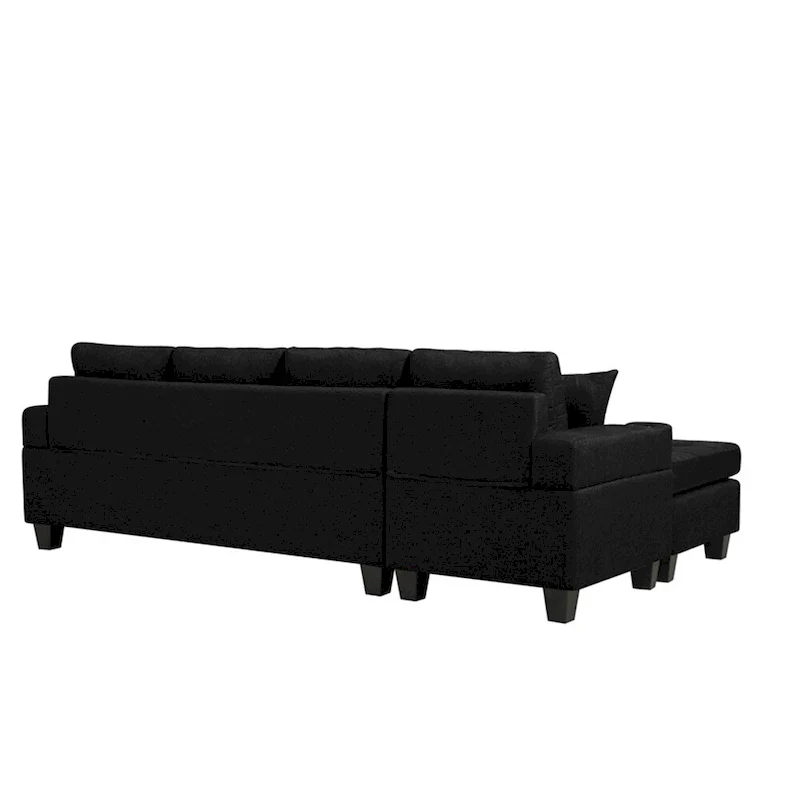 Sectional Sofa Living Room with L Shape Chaise Lounge and cup holder