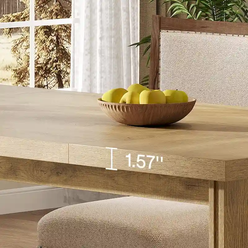 63  Dining Table Rectangle Kitchen Table with Modern Aesthetic Legs