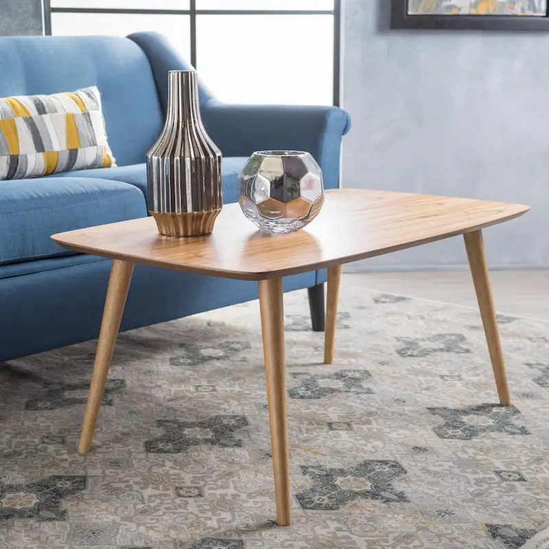 Cilla Mid-Century Wood Rectangle Coffee Table by Christopher Knight Home - 39.50L x 23.70 W x 18.25 H