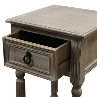 Modern Farmhouse Solid Wood Weathered Rustic Accent Table
