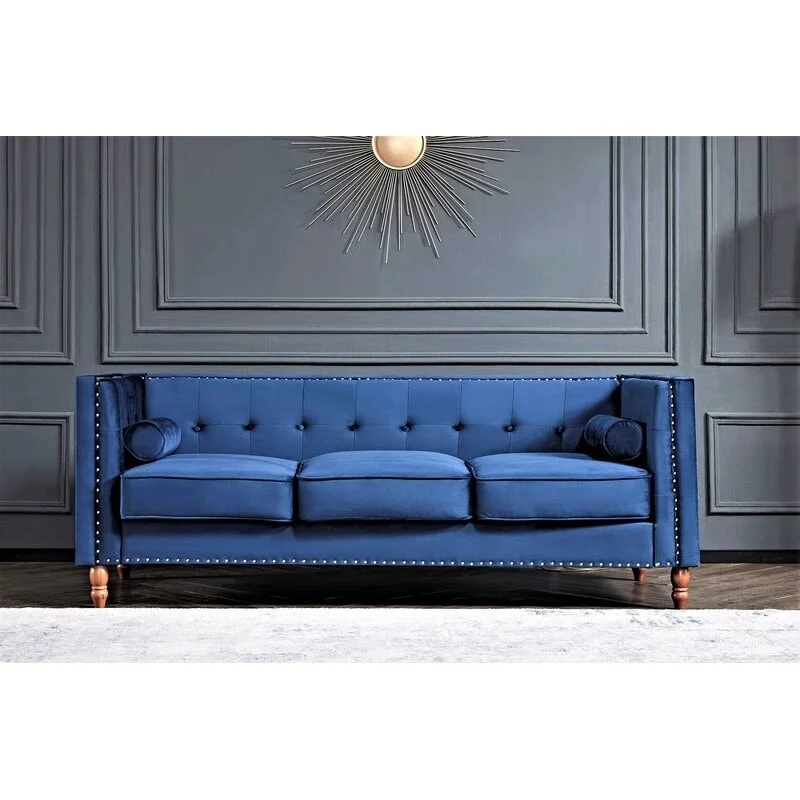 Kittleson 83 Velvet Square Arm Sofa