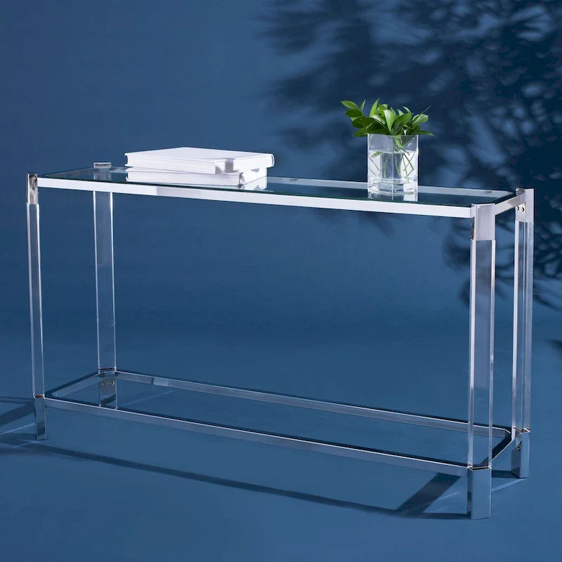 SAFAVIEH Couture orveig Acrylic Console Table - 52 W x 15 L x 29 H - 52Wx15Dx29H