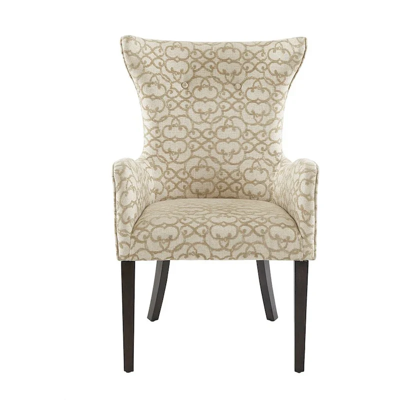 Arm Dining Chair Set of 2, Bronze Nailheads Trim Accent Chairs