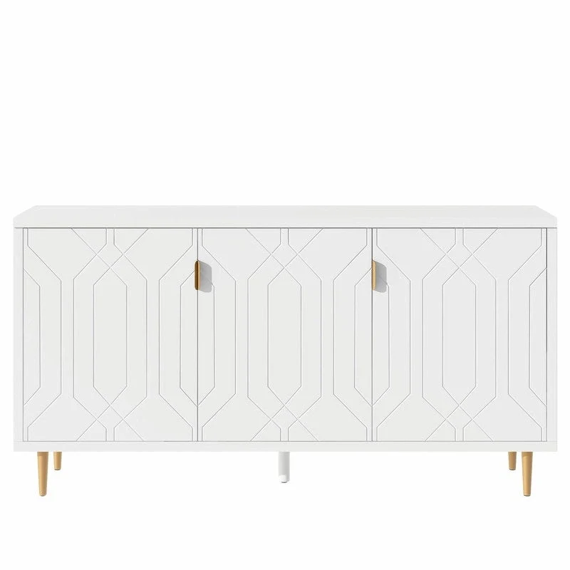 70 inch Width Console Table with Adjustable Shelves