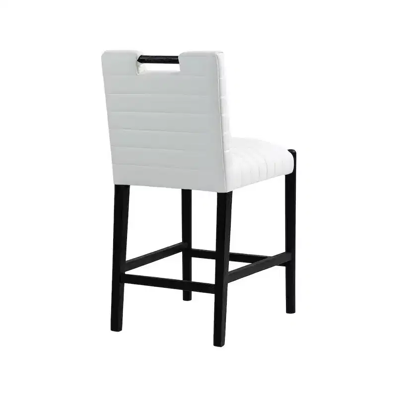 Meridian Furniture,Aimee Cream Vegan Leather Counter Stool