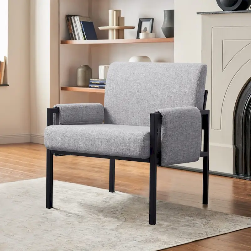 Subrtex Upholstered Accent Chair with Metal Frame Armchair