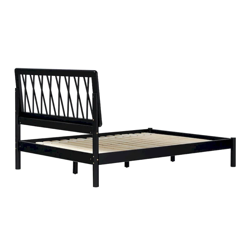 X Spindle Solid Wood Full Bed