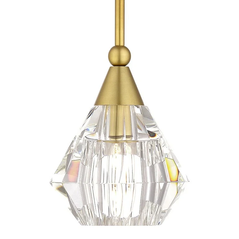Livex Lighting Brussels Single Light 7  Wide Crystal Mini Pendant