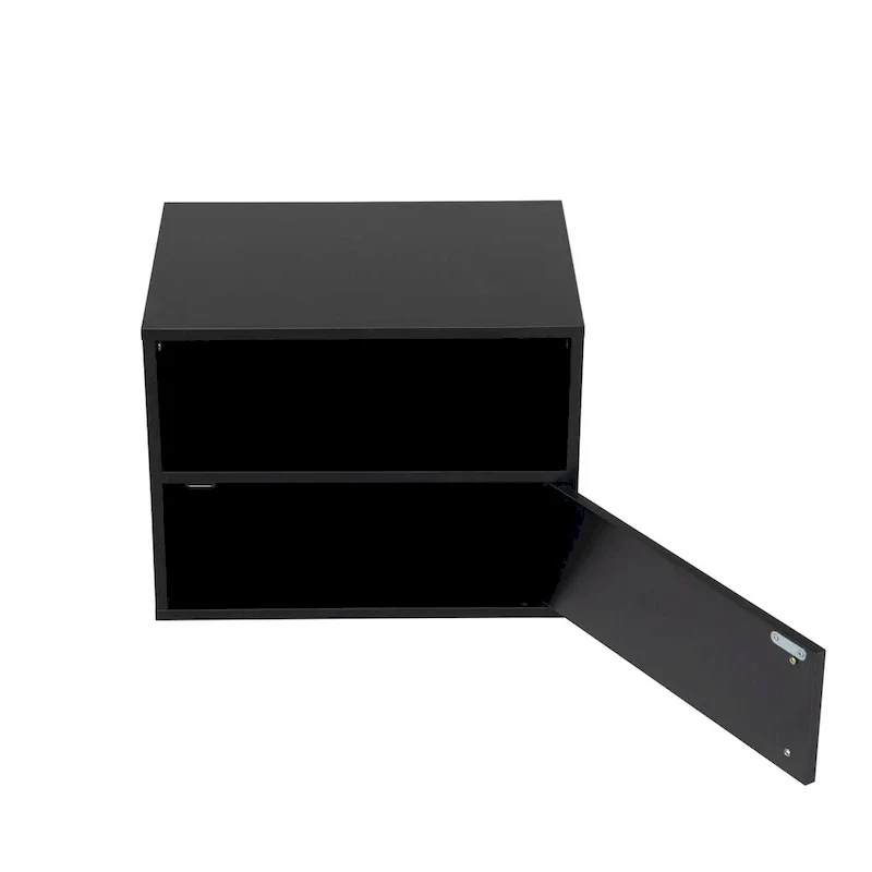 Set of 2 Wall-mounted Wooden Nightstand