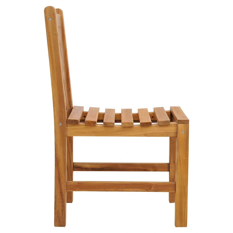 Teak Wood Chippendale Side Chair