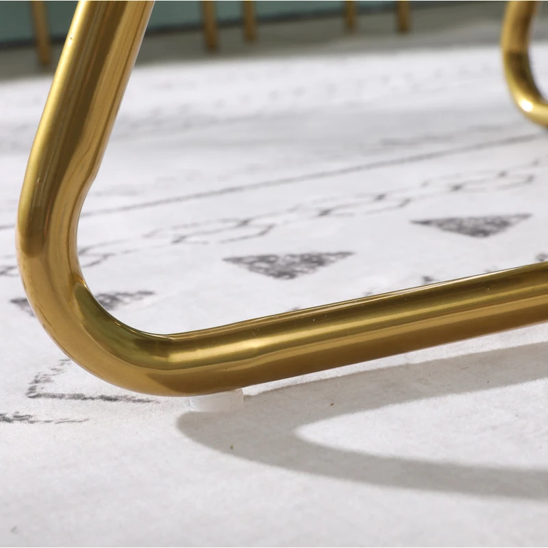 28 Polyester Upholstered Accent Chair with Gold Base