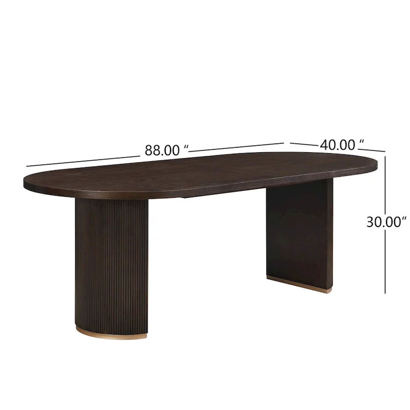 Modern Style Oval Wood Dining Table