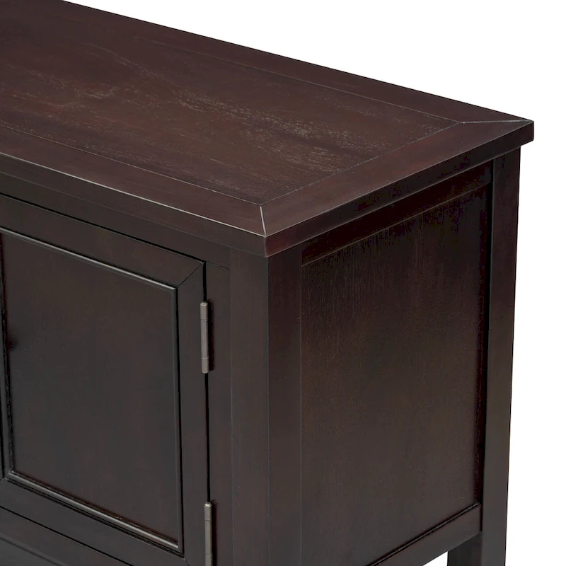 Nestfair Retro Sideboard Console Table with Drawers and Bottom Shelf