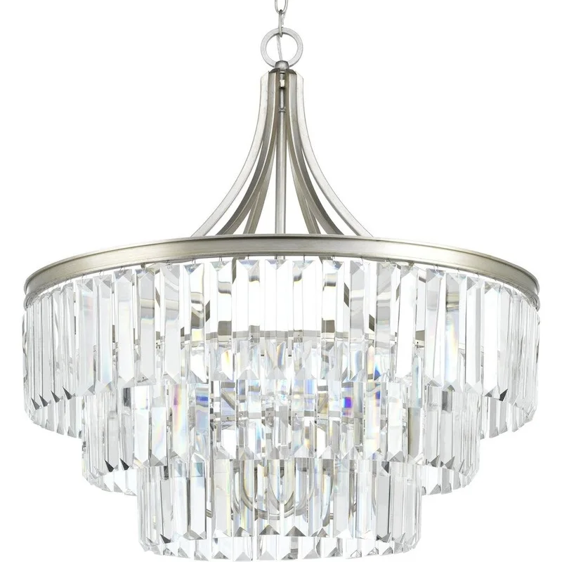 Glimmer Collection 6-Light Silver Ridge Pendant - N/A