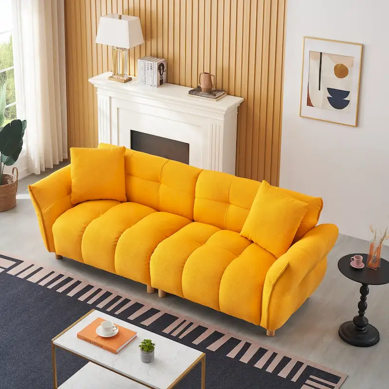 Upholstered 3-seater Sofa with Matching Pillows