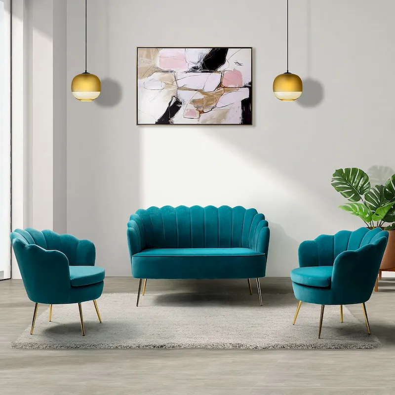 Xabier 52 in. 3 Piece Living Room Set by HULALA HOME