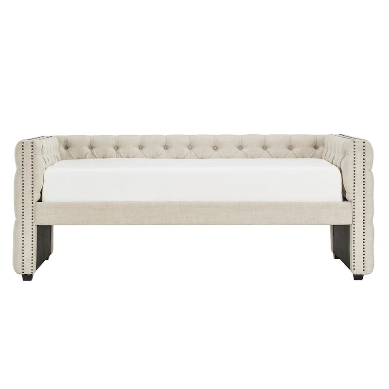 Knightsbridge Twin Tufted Nailhead Daybed by iNSPIRE Q Artisan