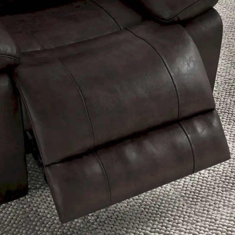 Manual Recliner Chair with Overstuffed Arm and Back