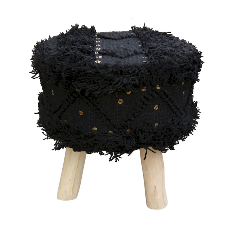 Roja Handcrafted Boho Fabric Stool by