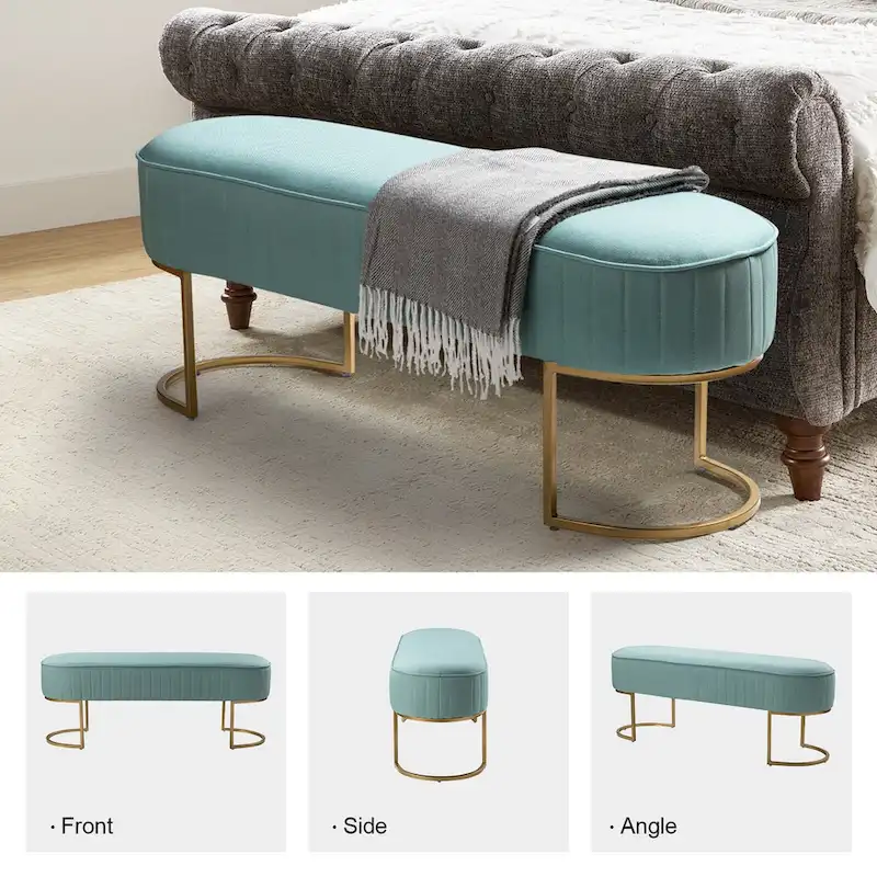 Justo 48 Wide Bench with Metal Base