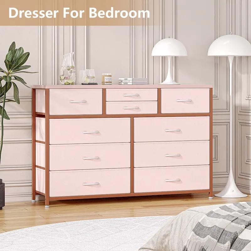 10-Drawer Dresser with TV Stand Top