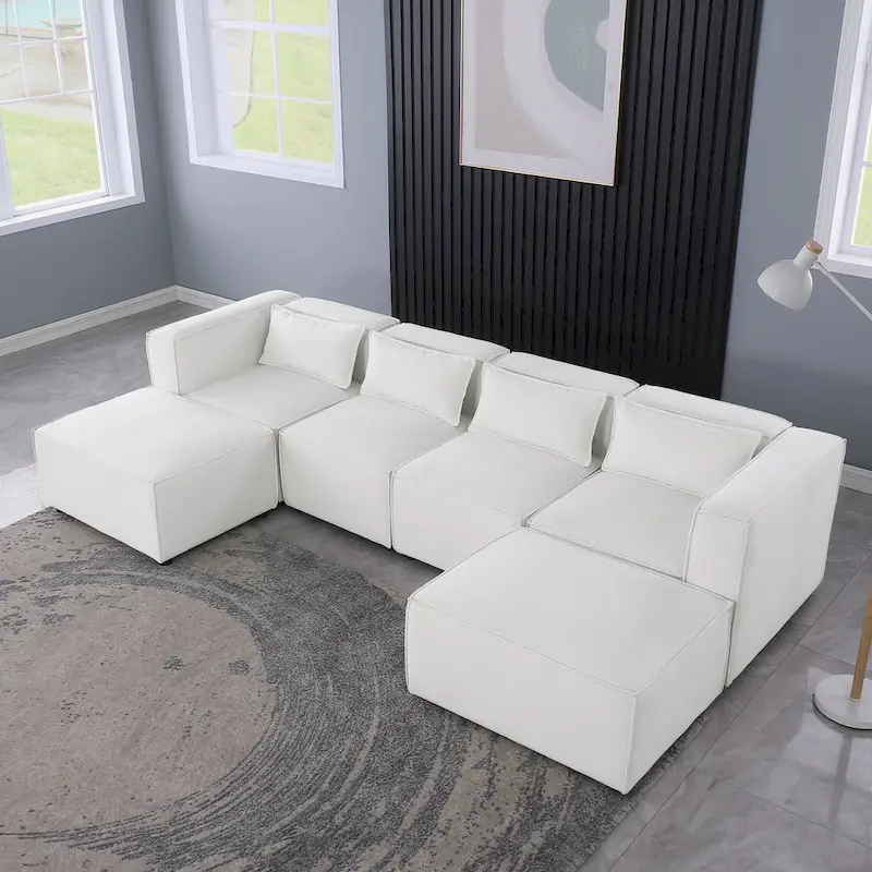 Free Combination Chenille Upholstered Modular Sectional Sofa