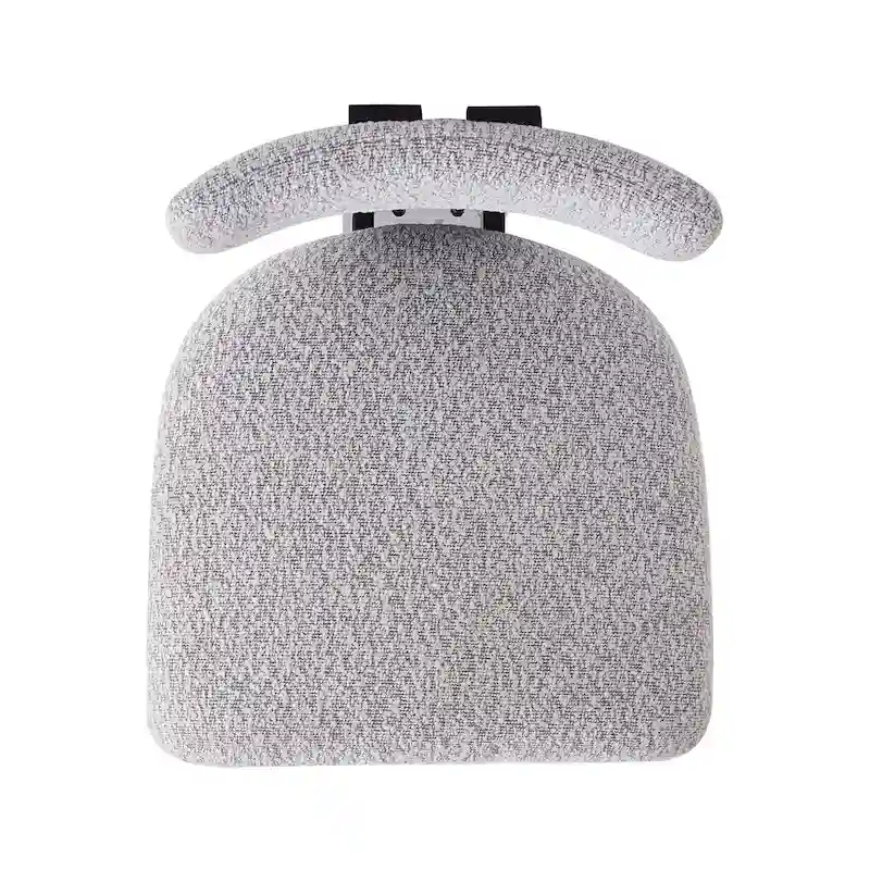 Roomfitters 26.5 Round Upholstered Counter Stools, Set of 2 Low Back Bar Chairs with Black Metal Frame