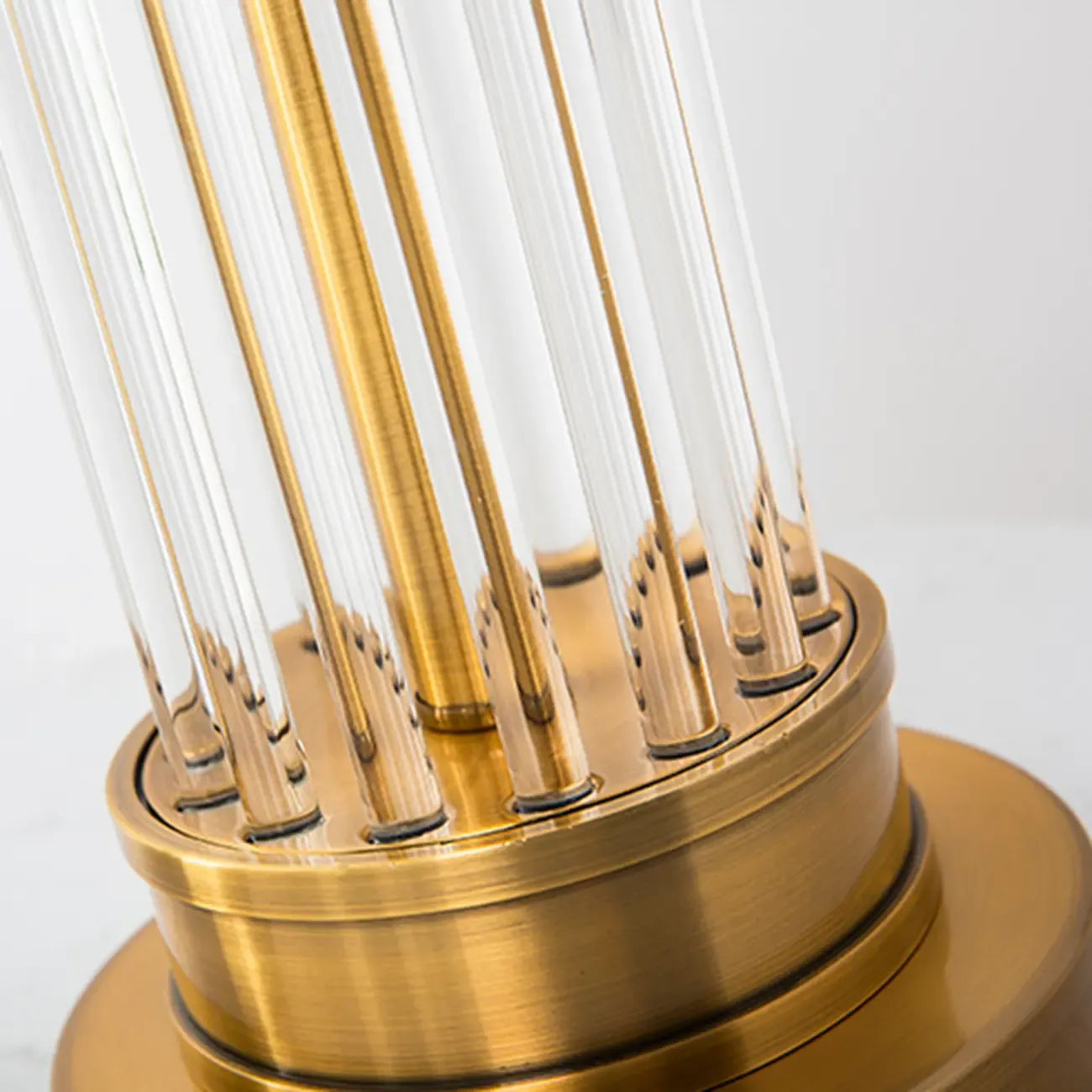 Modern Elegant Barrel Gold LED Table Lamp Fabric Shade