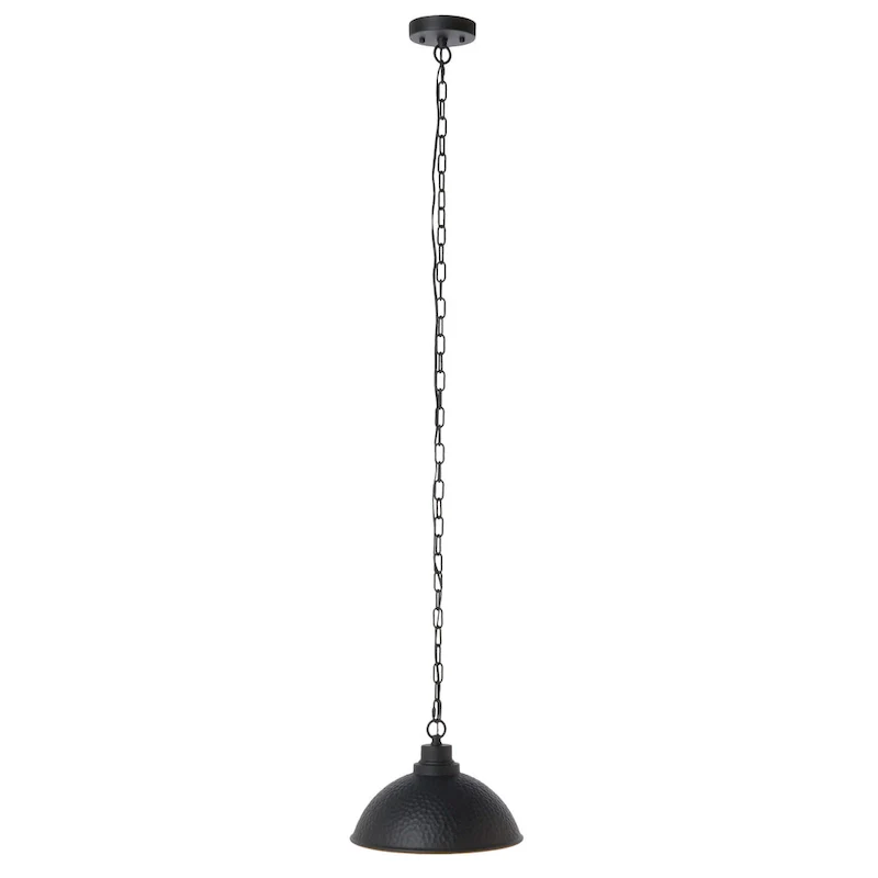 SAFAVIEH Lighting Mirjan 12  Rustic Outdoor Pendant - 12  W x 12  D x 55  H - Black - 12Wx12Dx55H