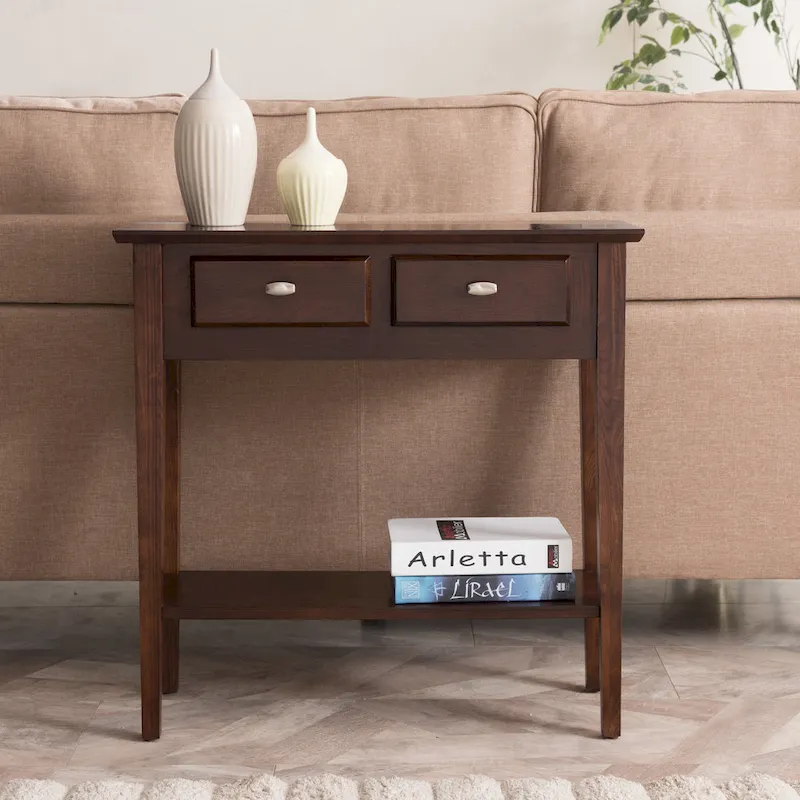 Teegan Solid Wood Hall Entryway Console Sofa Table