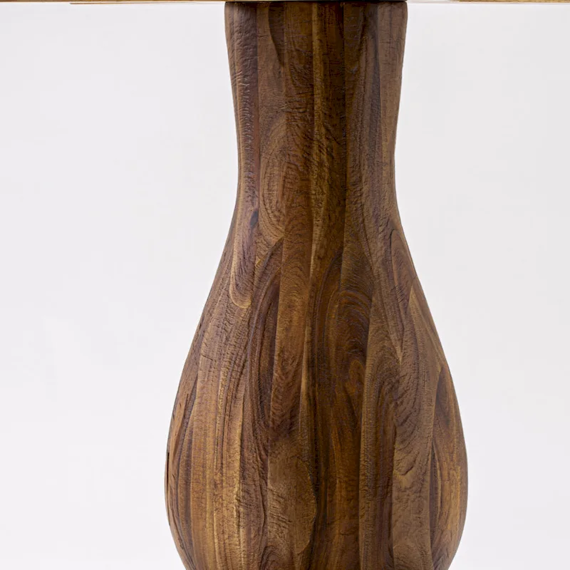 Modern Dining Table - a Round Kitchen Table Top with Pedestal Base, 48x48 Inch