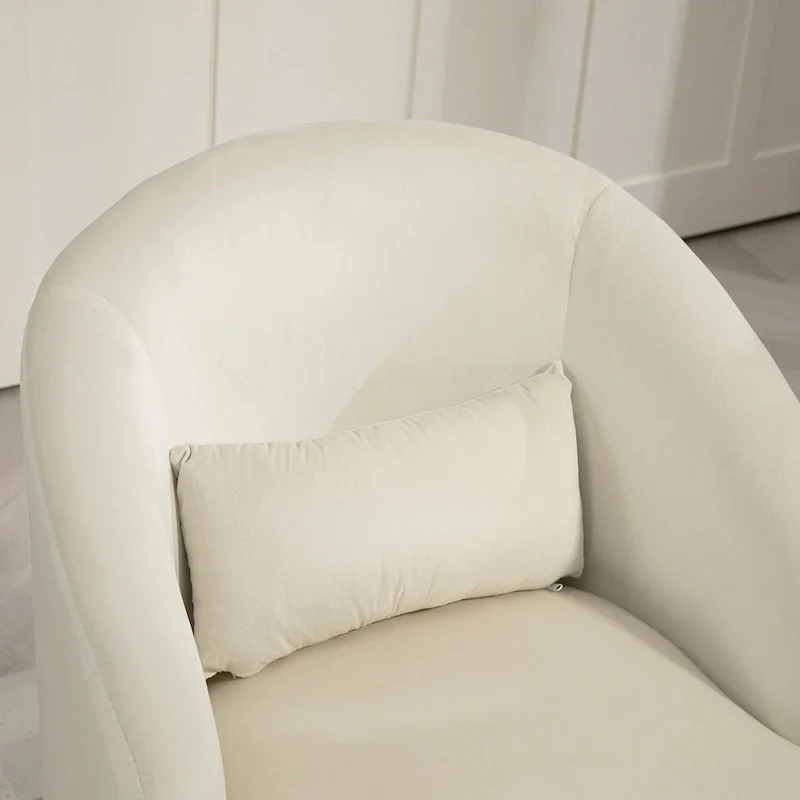 Modern Velvet Upholstered Swivel Accent Chair