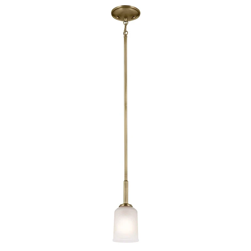 Kichler Lighting Shailene 1-Light Natural Brass Mini Pendant Light - 11.25
