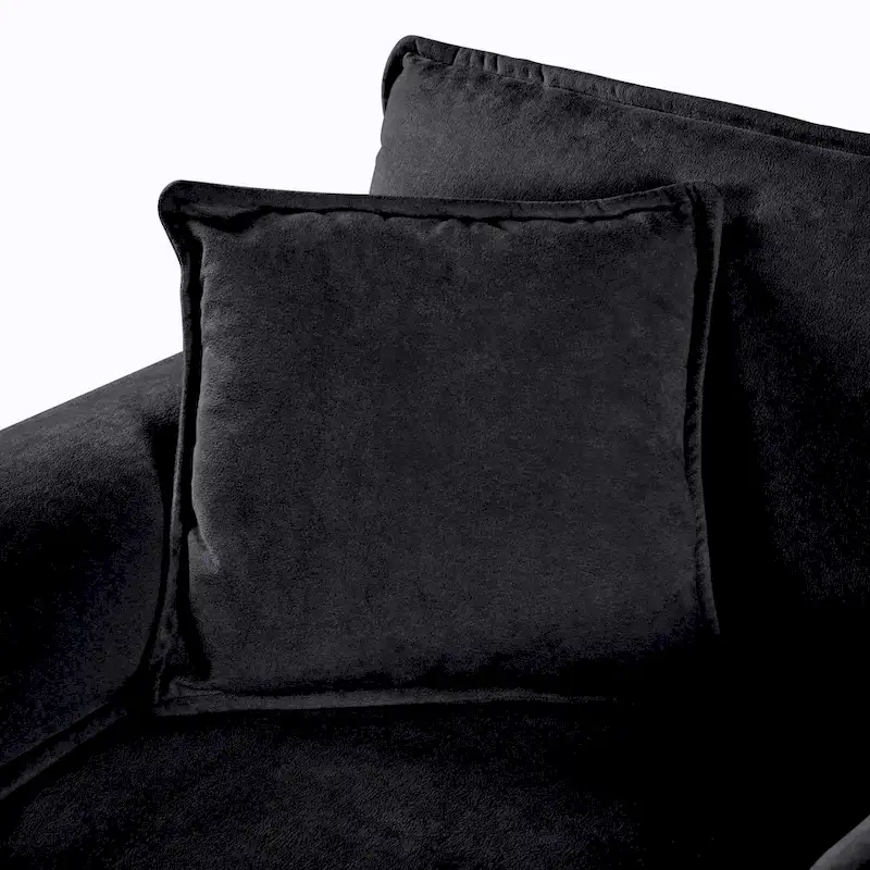 64 Oversized Chenille 2-Seater Sofa with DIY Combo & Storage Pockets