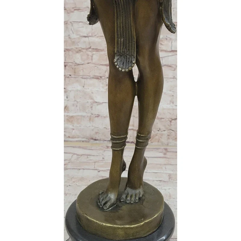 Illusion Of Virtue Art Deco Bronze Sculpture Statue By Demetre Chiparus