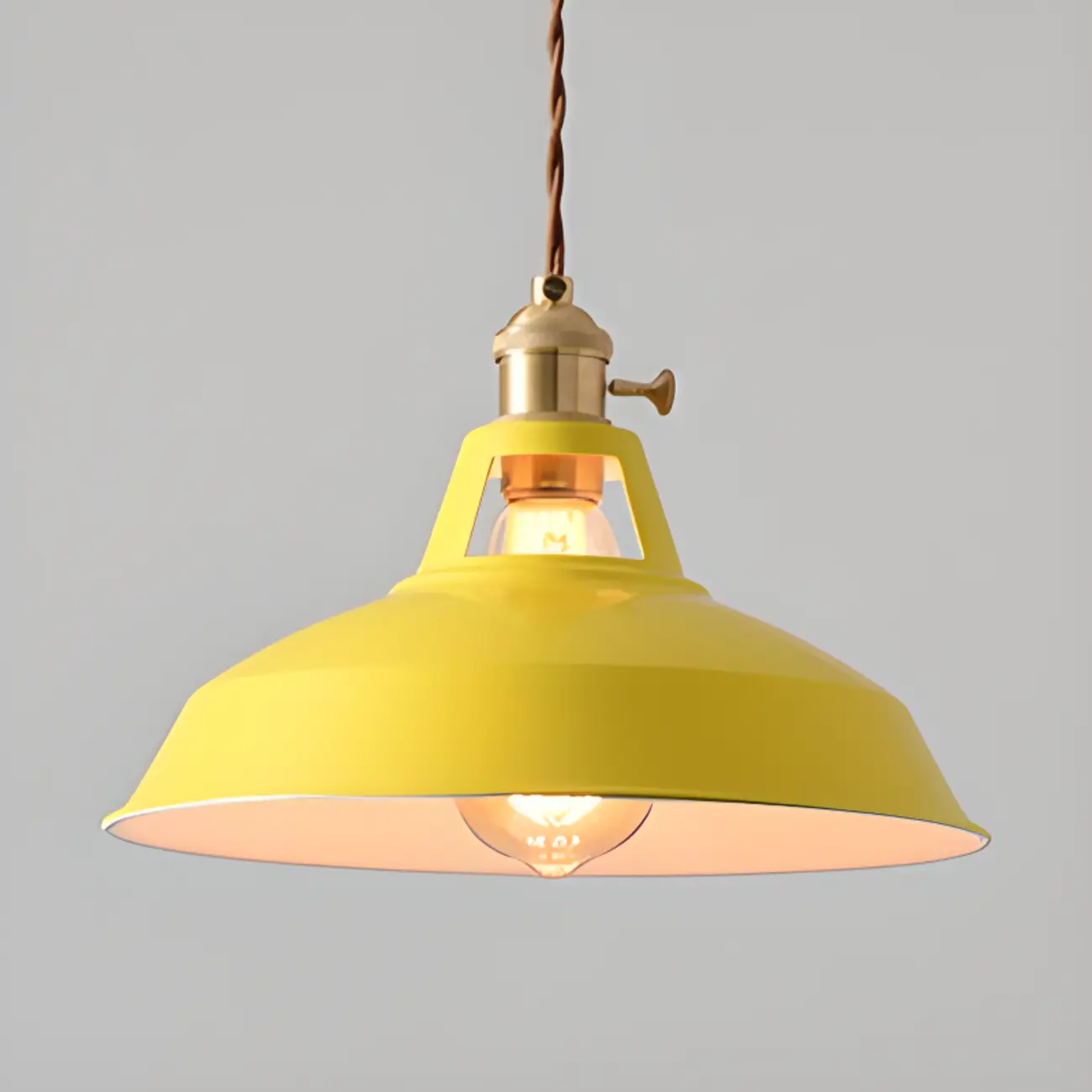Macaron Iron Dome Pendant Lamp with Hardwired