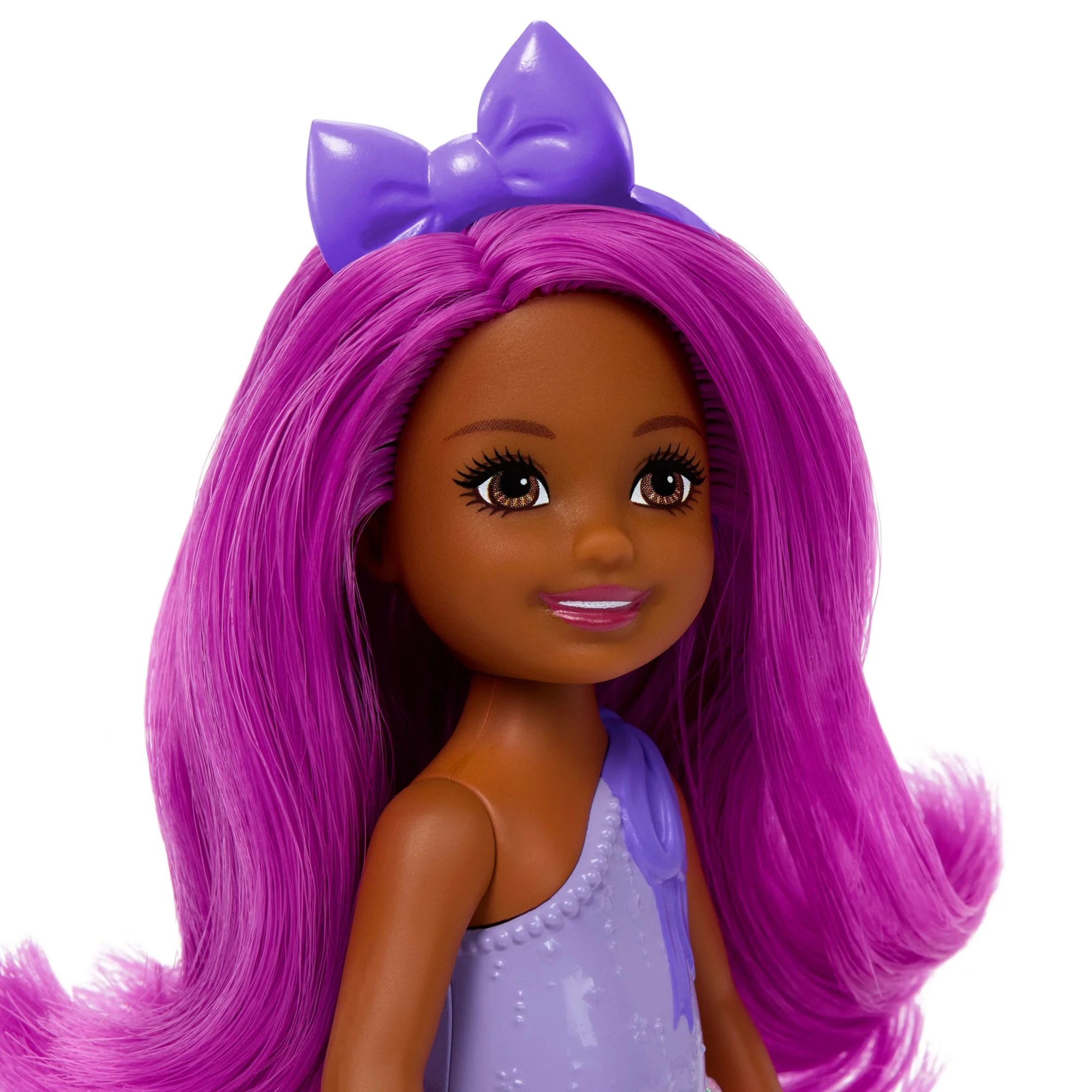 Royal Chelsea Barbie Doll With Pink Hair, Colorful Printed Skirt