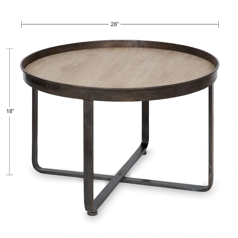 Kate and Laurel Zabel Round Modern Coffee Table - 28 Diameter