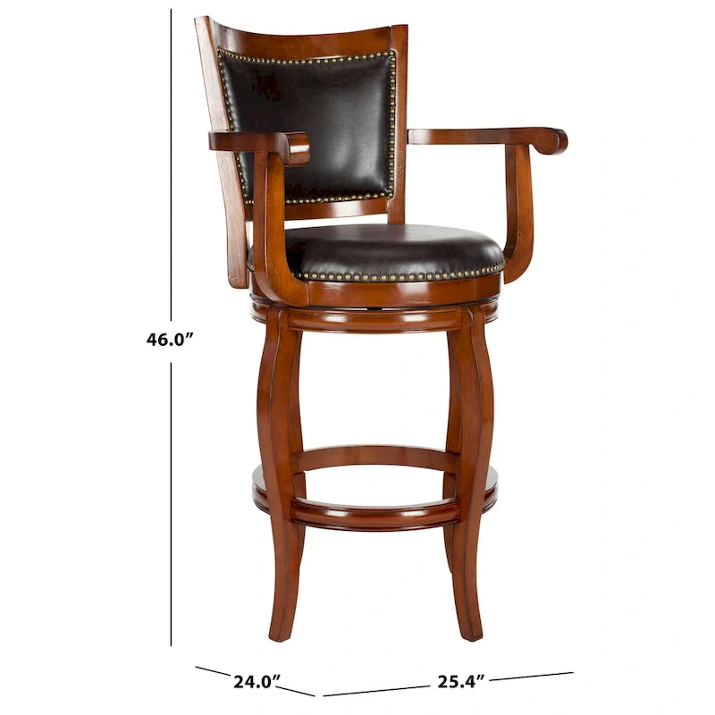 SAFAVIEH Candice Sierra Brown 29-inch Bar Stool - 25Wx24Dx46H