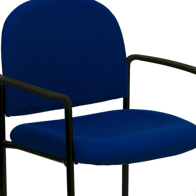 Stackable Steel Reception Chair with Arms - Padded Seat (Single)