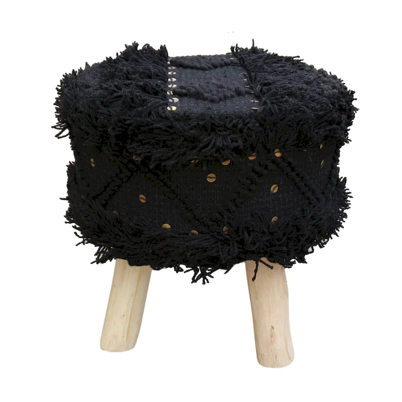Roja Handcrafted Boho Fabric Stool by