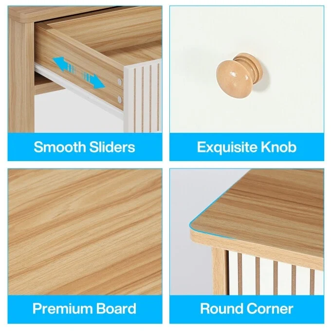 51-Inch Makeup Vanity Table with 4 Large Drawers