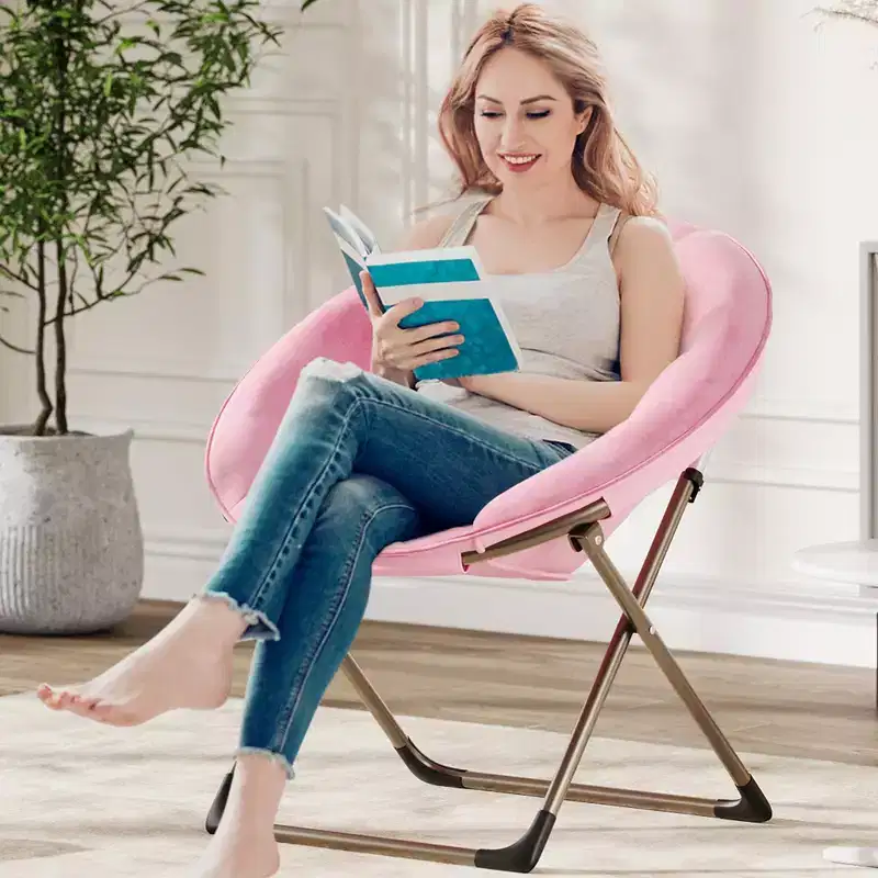 Faux Fur Saucer Chair, Folding Style, 1-Person