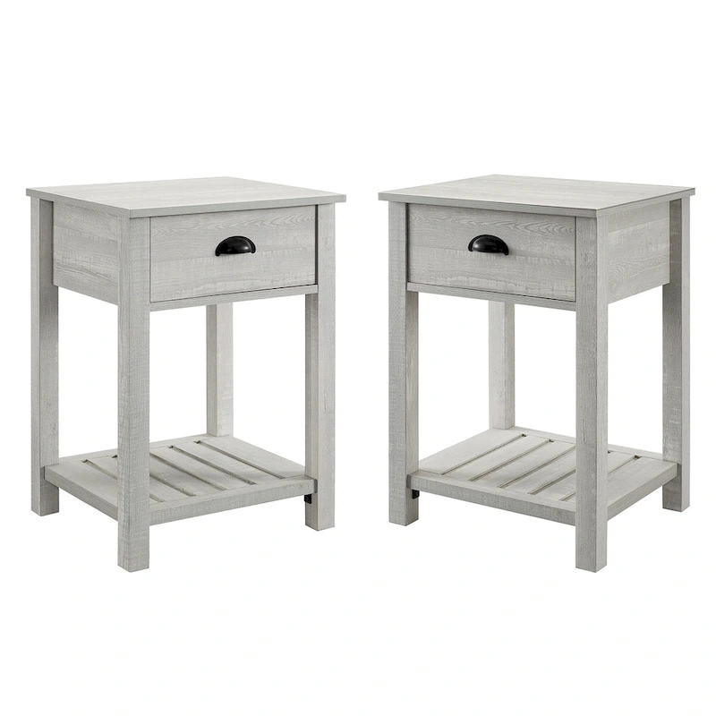 Middlebrook One-Drawer Farmhouse Nightstand, Set of 2