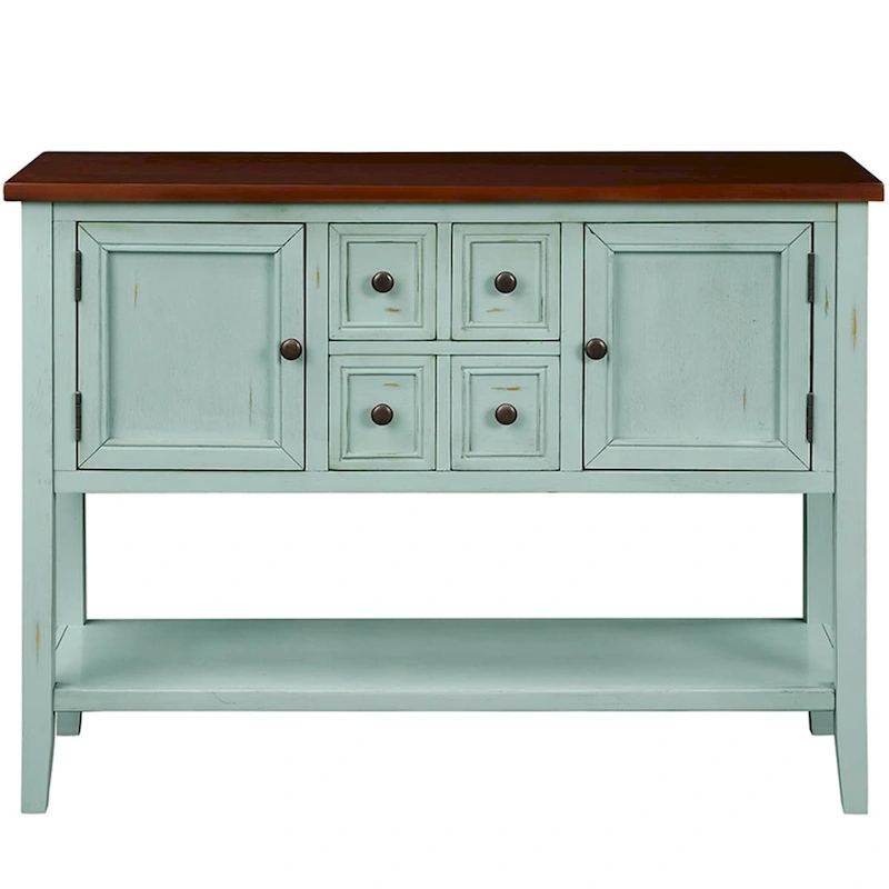 Modern Buffet Sideboard Console Table with Bottom Shelf