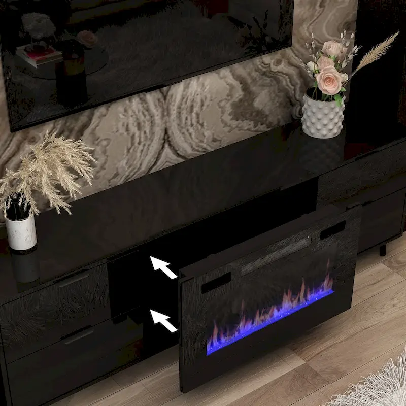 Electric Fireplace TV Stand Entertainment Center Remote Control