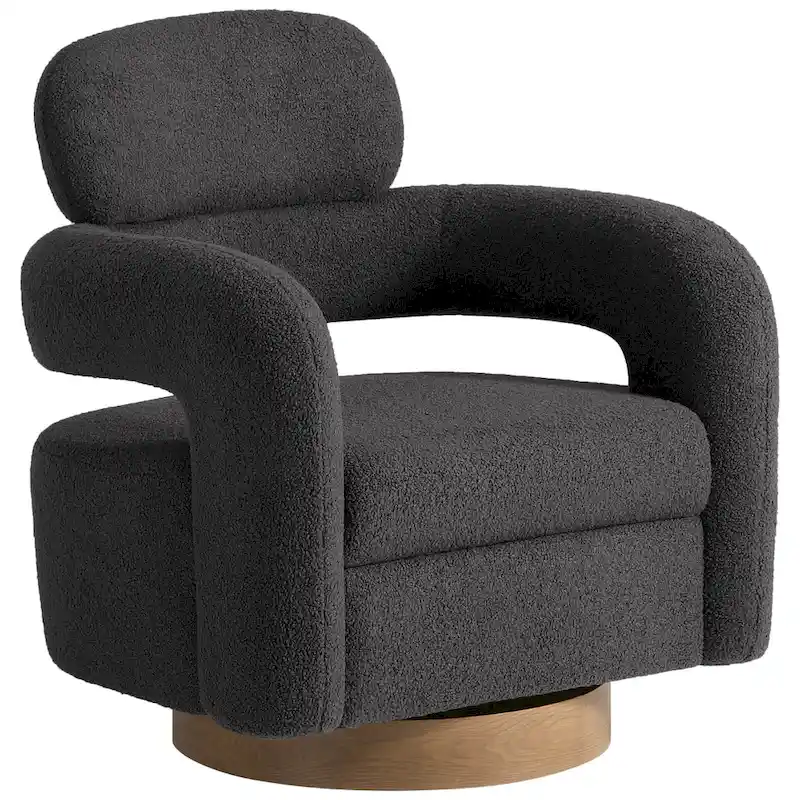 Bayville 29 Wide Sherpa Swivel Chair (Set of 2)