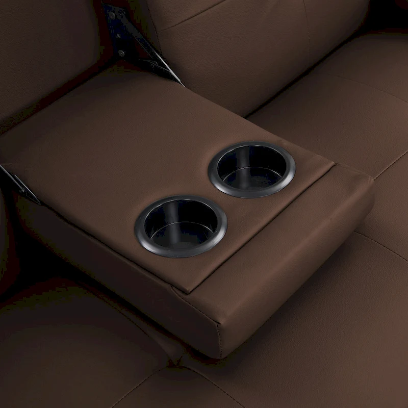 66.1 PVC Loveseat Sofa Bed with Wood Frame and Stainless Legs