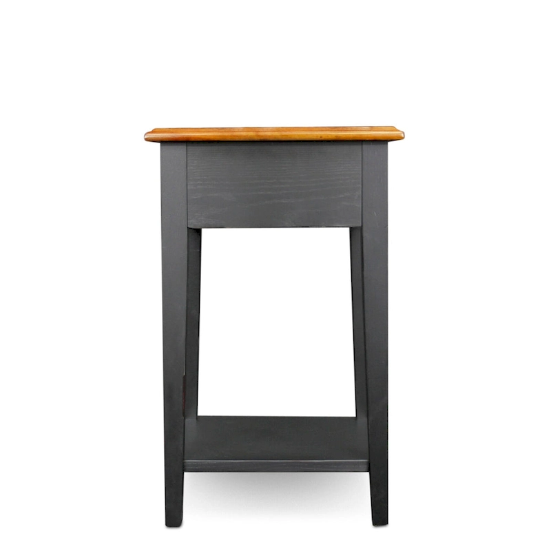 Leick Home One Drawer Square Side Table with Shelf